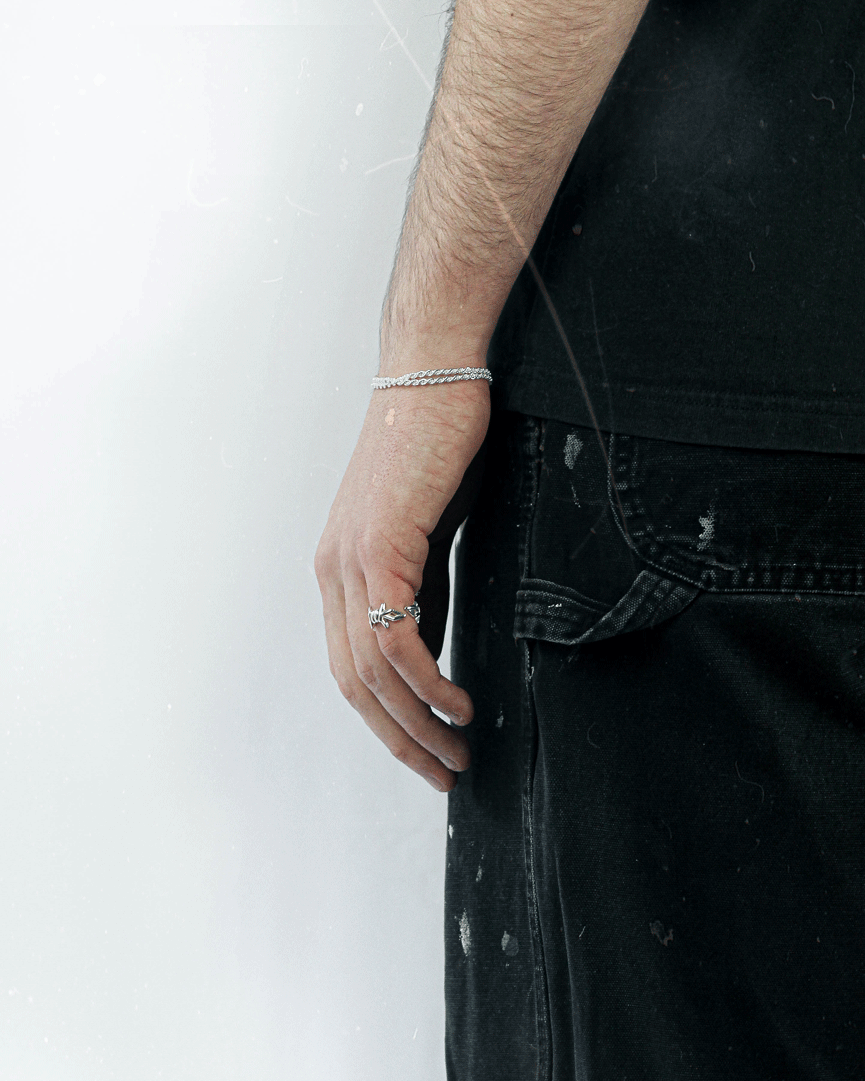 Rope Chain Bracelet Unresolved LDN  mens sterling silver jewellery