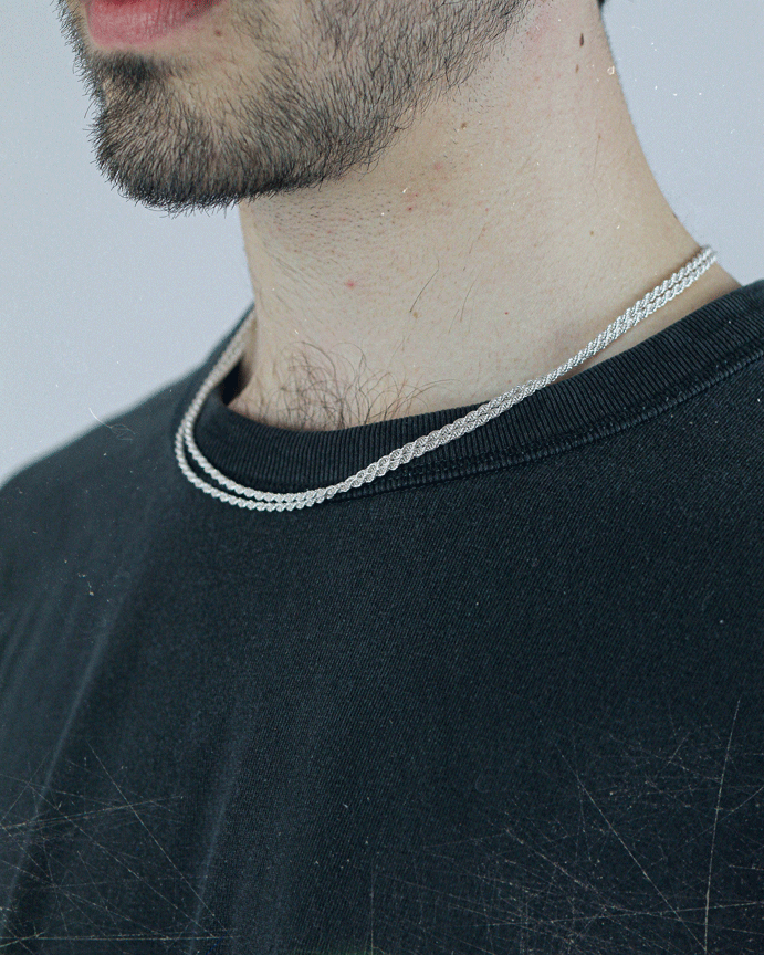 Rope Chain Unresolved London  mens sterling silver jewellery
