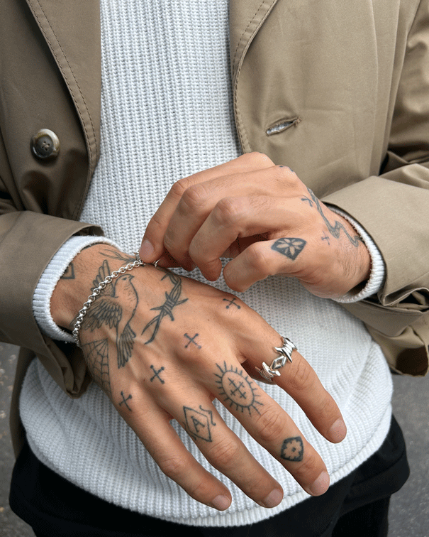 Barb Wire Ring Unresolved LDN  mens sterling silver jewellery