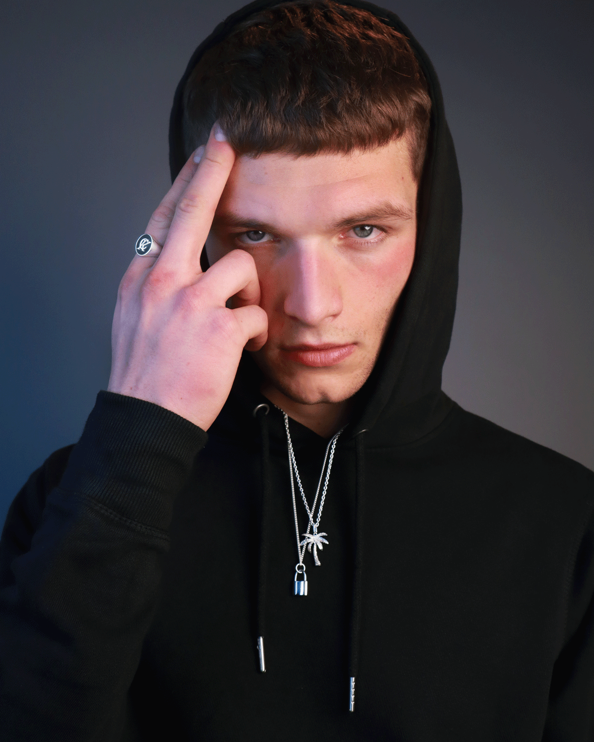 Palm Tree Pendant Necklace - Unresolved London  mens sterling silver jewellery