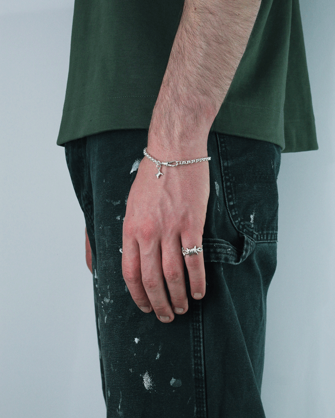 Barb Wire Ring Unresolved LDN  mens chains and rings