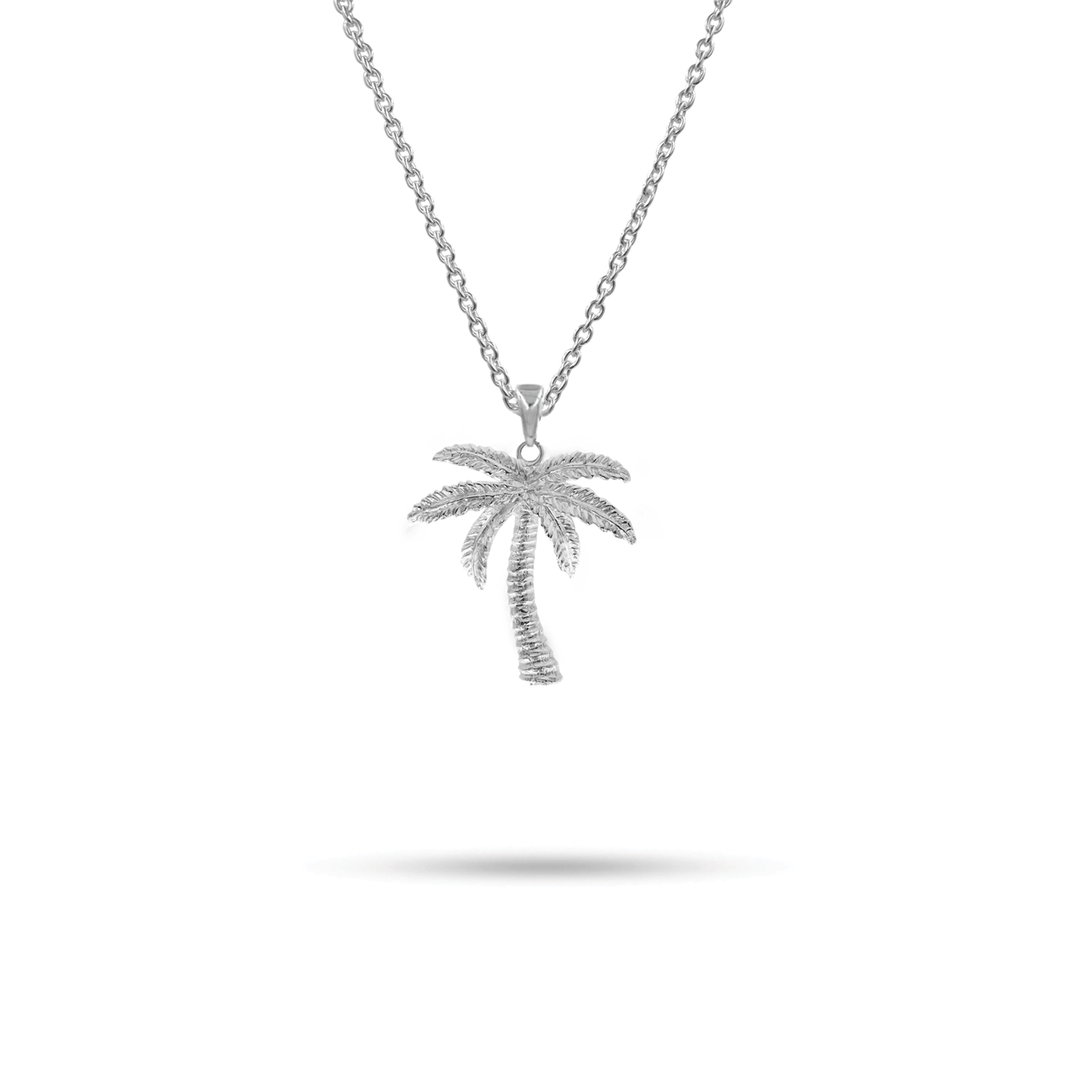 Palm tree pendant necklace sterling silver